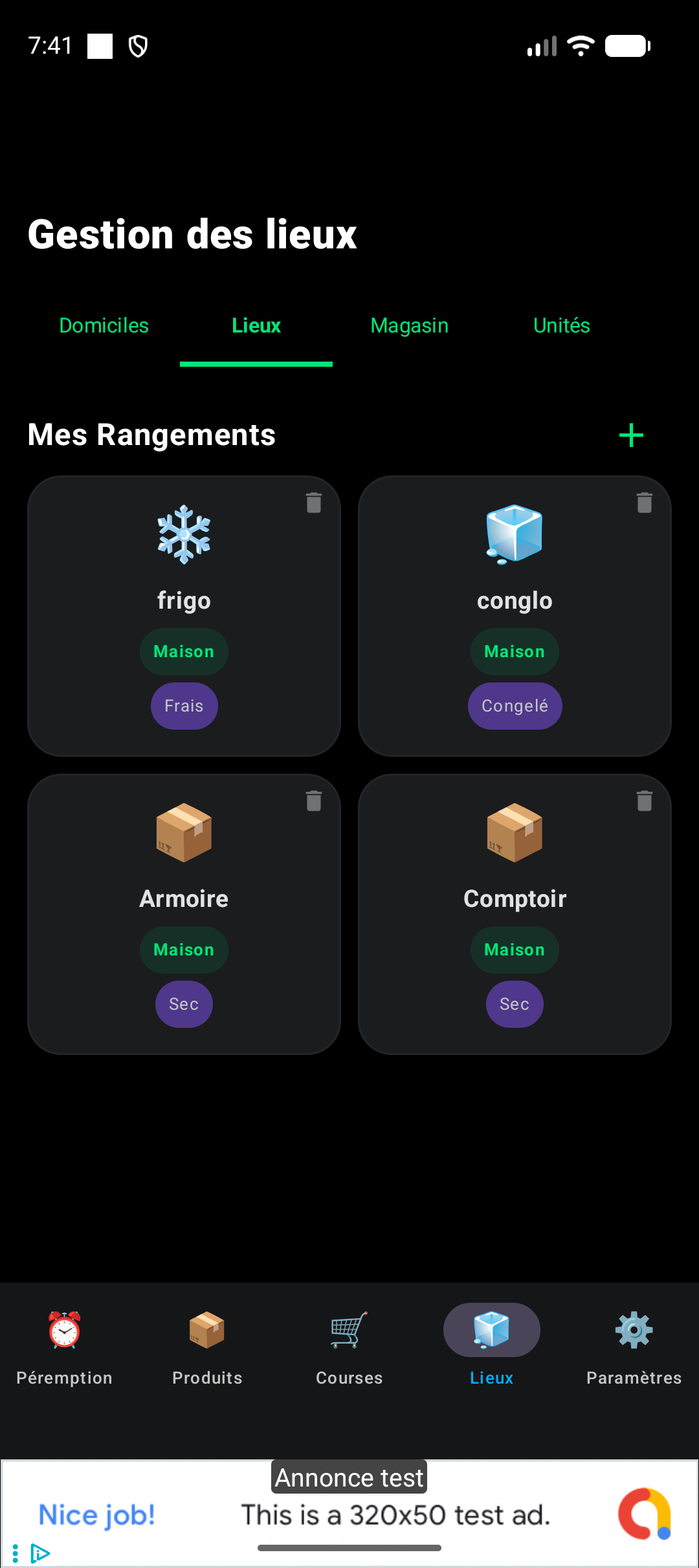 Gestion des lieux